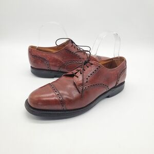 Allen Edmonds Oxford Mens Brown Leather Cap Toe Dress Shoes Size  7.5D